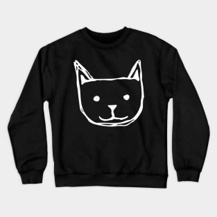 Cat Doodle White Crewneck Sweatshirt
